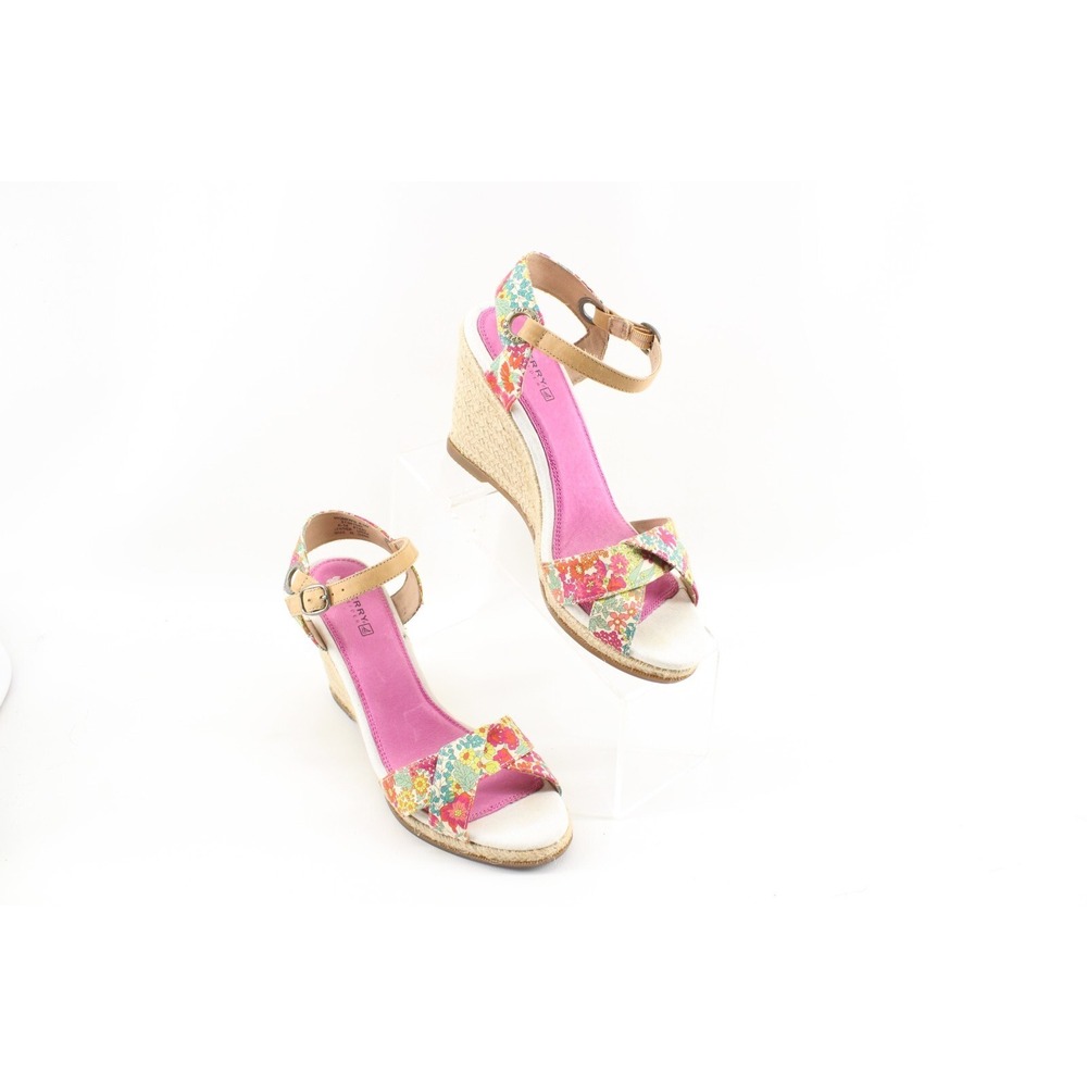 Women's Sperry Top-Sider Saylor Wedge Floral‎ Sandals STS91646 Size 8.5M US